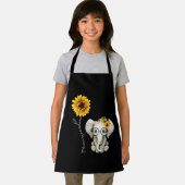 あなたは私のサンシャインヒッピーひまわり象 エプロン (インサイチュ)