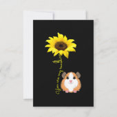 あなたは私のサンシャインヒマワリのモルモット母である サンキューカード (正面)