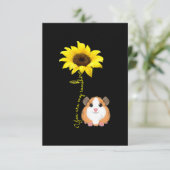 あなたは私のサンシャインヒマワリのモルモット母である サンキューカード (スタンド正面)