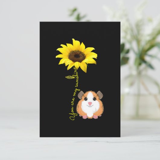 あなたは私のサンシャインヒマワリのモルモット母である サンキューカード (スタンド正面)