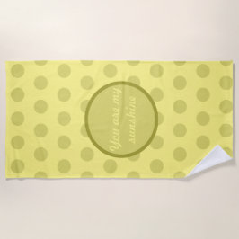 あなたは私のサンシャインビーチタオル（バターイエロー） ビーチタオル