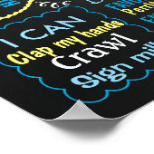 あなたは私のサンシャインファースト誕生日の黒板の少年である ポスター (角)