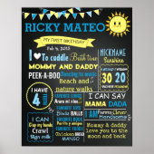 あなたは私のサンシャインファースト誕生日の黒板の少年である ポスター (正面)