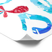 あなたは私のサンシャインプリント赤と青 ポスター (角)