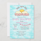 あなたは私のサンシャインベビーガールシャワー招待状 招待状 (正面)