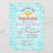 あなたは私のサンシャインベビーガールシャワー招待状 招待状 (正面/裏面)