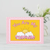 あなたは私のサンシャインベビーシャワー招待状 招待状 (スタンド正面)