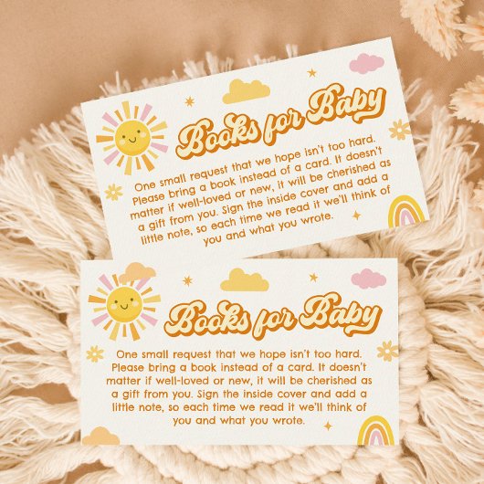 あなたは私のサンシャインベビーシャワー本ベビー エンクロージャーカード