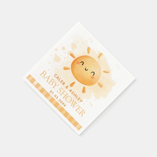 あなたは私のサンシャインベビーシャワー紙ナプキンス スタンダードカクテルナプキン (角)