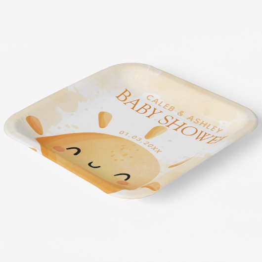 あなたは私のサンシャインベビーシャワー紙プレート ペーパープレート (傾斜あり)