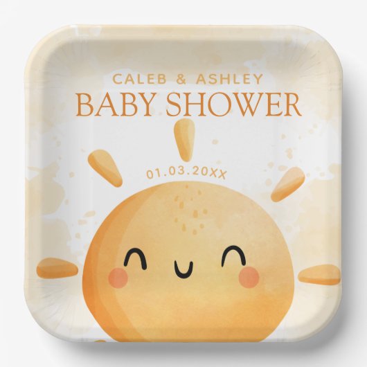 あなたは私のサンシャインベビーシャワー紙プレート ペーパープレート (正面)