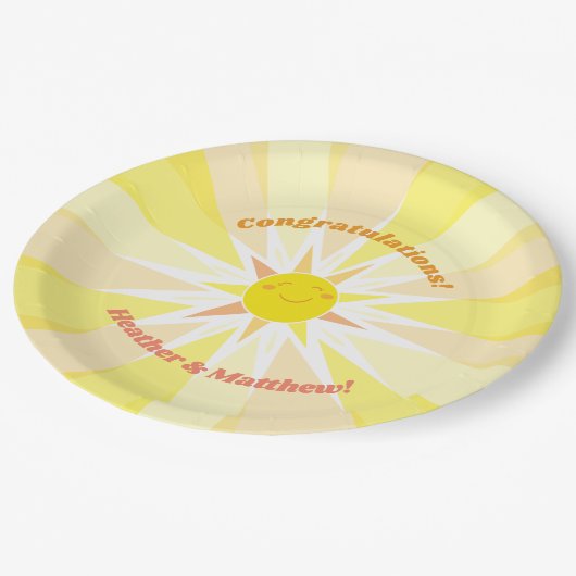 あなたは私のサンシャインベビーシャワー ペーパープレート (アングル)