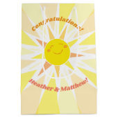 あなたは私のサンシャインベビーシャワー ミディアムペーパーバッグ (裏面)