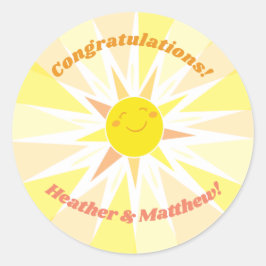 あなたは私のサンシャインベビーシャワー ラウンドシール