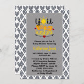 あなたは私のサンシャインベビーシャワー 招待状 (正面/裏面)