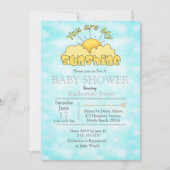 あなたは私のサンシャインベビーニュートラルシャワー招待状 招待状 (正面)