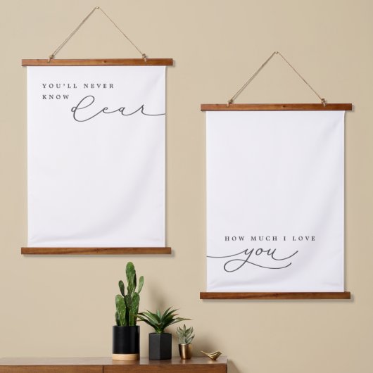 あなたは私のサンシャインラビー子供部屋デコールデュオ 吊り下げ型タペストリー (非対称)