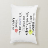 あなたは私のサンシャインワードアートタイポグラフィ アクセントクッション (裏面(縦))