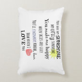あなたは私のサンシャインワードアートタイポグラフィ アクセントクッション (正面(垂直))
