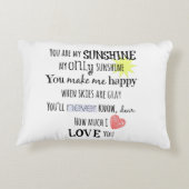 あなたは私のサンシャインワードアートタイポグラフィ アクセントクッション (裏面)