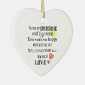あなたは私のサンシャインワードアートタイポグラフィ セラミックオーナメント (右)