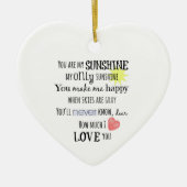 あなたは私のサンシャインワードアートタイポグラフィ セラミックオーナメント (正面)