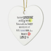 あなたは私のサンシャインワードアートタイポグラフィ セラミックオーナメント (左)