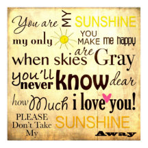 あなたは私のサンシャインワードアートヴィンテージ背景