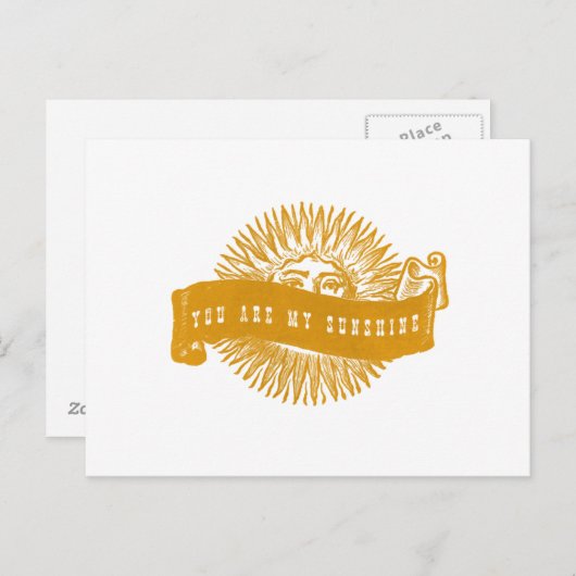 あなたは私のサンシャインヴィンテージバナーアート ポストカード (正面/裏面)