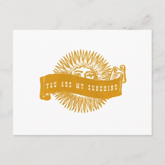 あなたは私のサンシャインヴィンテージバナーアート ポストカード (正面)