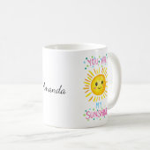 あなたは私のサンシャイン名前をカスタムするスウィートアートギフト コーヒーマグカップ (正面右)