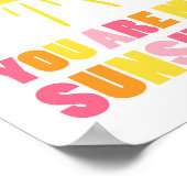 あなたは私のサンシャイン子供部屋サンイエローガール ポスター (角)