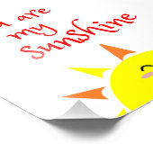 あなたは私のサンシャイン子供部屋プリント フォトプリント            (角)