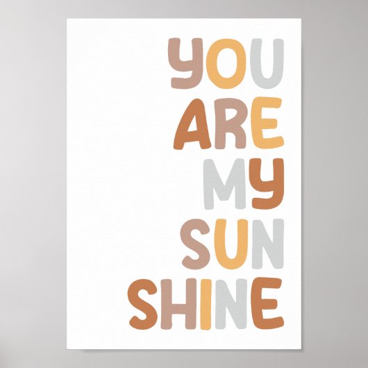 あなたは私のサンシャイン子供部屋ポスターキッズルームデコール ポスター (正面)