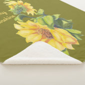 あなたは私のサンシャイン引用文ラブサンフラワー シェルパブランケット (3/4)