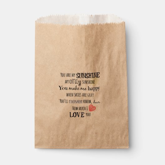 あなたは私のサンシャイン引用文 フェイバーバッグ (正面)