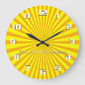 あなたは私のサンシャイン日が差すことサンシャイン ラージ壁時計 (正面)