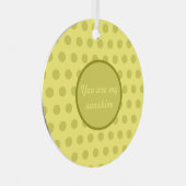 あなたは私のサンシャイン水玉模様クリスマスオーナメント メタルオーナメント (正面右)