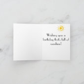 あなたは私のサンシャイン誕生日カード カード (内部)