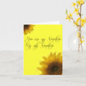 あなたは私のサンシャイン誕生日カード カード (黄色い花)
