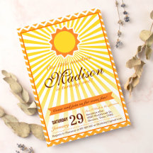 あなたは私のサンシャイン誕生日パーティー招待状