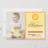 あなたは私のサンシャイン誕生日写真招待状 招待状 (正面)