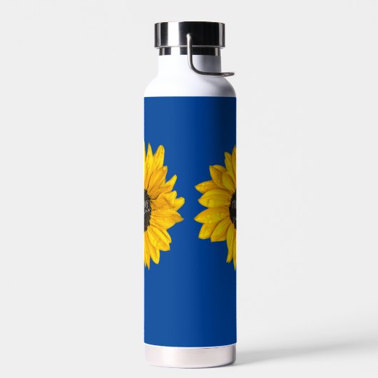 あなたは私のサンシャイン黄色のヒマワリ王室のの青 ウォーターボトル (左面)