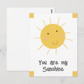 あなたは私のサンシャイン ハッピーサン イエロー ポストカード (正面/裏面)