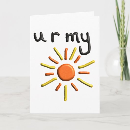 「あなたは私のサンシャイン」バレンタイカスタムンカード シーズンカード (正面)