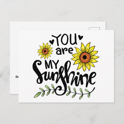 あなたは私のサンシャイン ポストカード (正面/裏面)