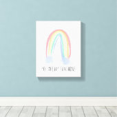 あなたは私のサンシャイン 水彩画の虹 キャンバスプリント (インサイチュ (ウッドフロア))