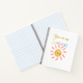 あなたは私のサンシャイン 黄色 オレンジ 太陽の光 追加 名前 ノートブック (内部)