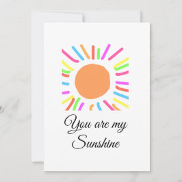 あなたは私のサンシャイン 黄色 オレンジ 太陽の光 追加 名前 招待状