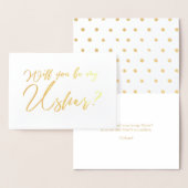 あなたは私のシックな書道を使用する 箔カード (ディスプレー)